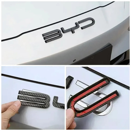 Carbon Emblem Badge Decals for BYD Seal – Gloss or Carbon Fibre Finish