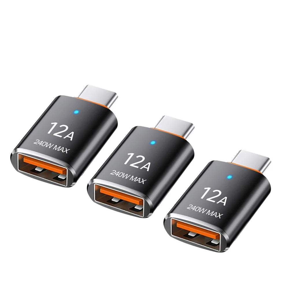 LED USB 3.0 to Type C Adapter for BYD - Fast Charging & 5Gbps Data Transfer