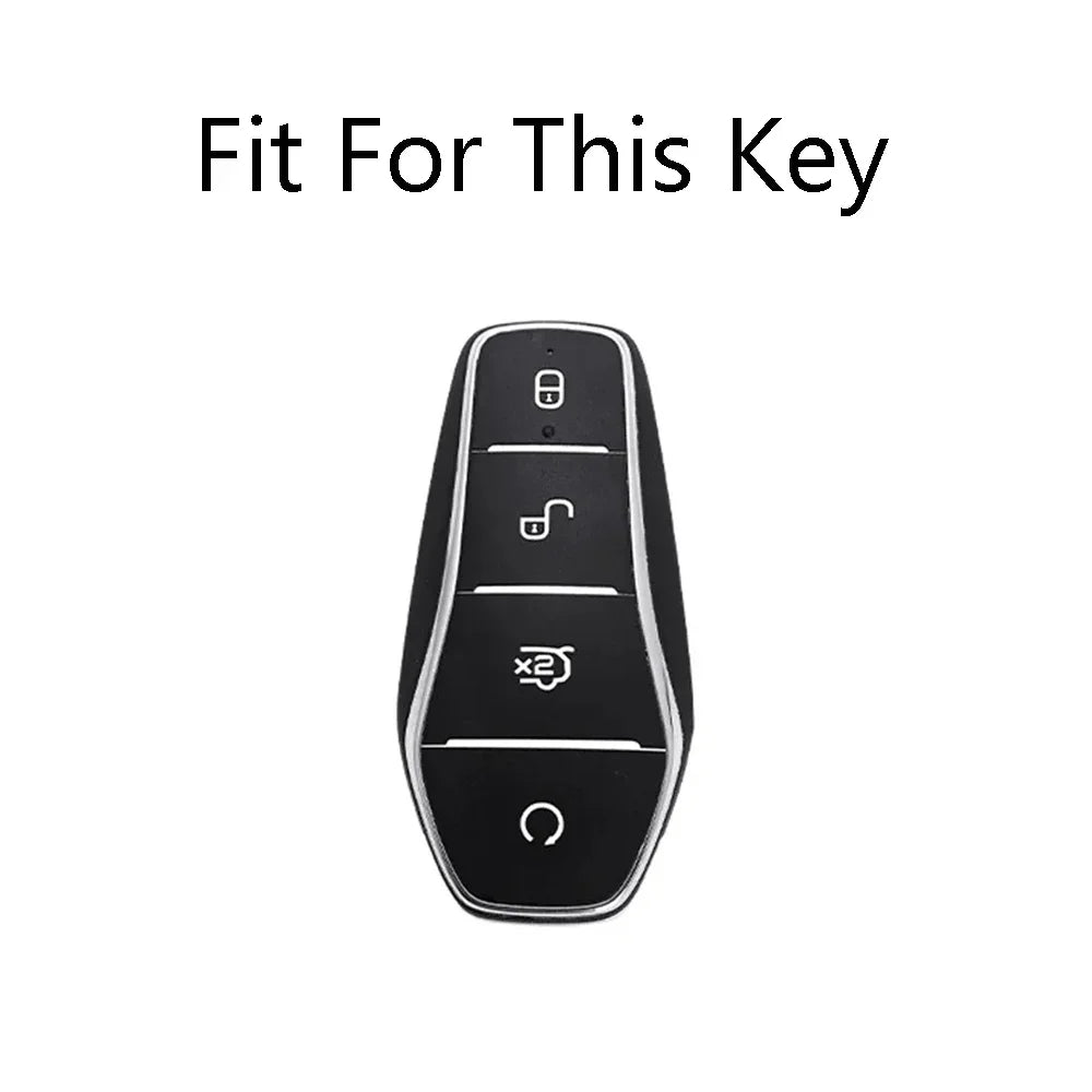 Luxury Carbon ABS Car Key Case for BYD