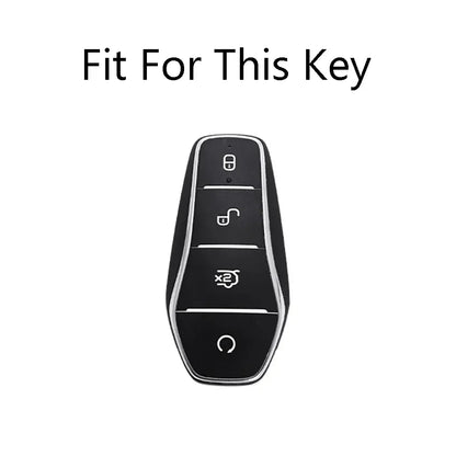 Luxury Carbon ABS Car Key Case for BYD