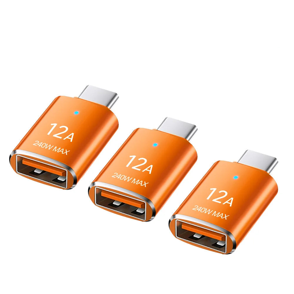 LED USB 3.0 to Type C Adapter for BYD - Fast Charging & 5Gbps Data Transfer