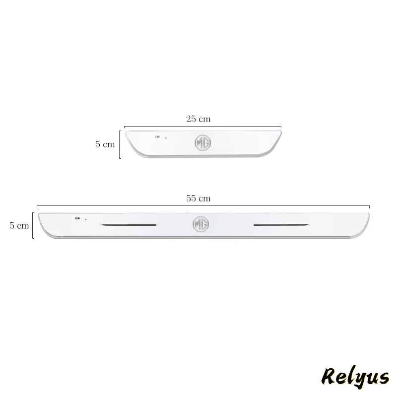 LED Door Sill Light Logo for MG MG4 ZS HS - Colourful Gradient Welcome Pedal Plate with USB Charging