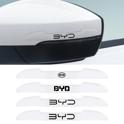 4-Pc Transparent Car Door Anti-Collision Strips for BYD - Durable Silica Gel Protection