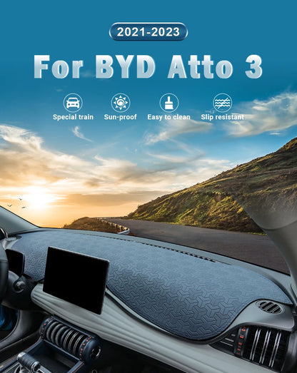 Dashboard Cover for BYD Atto 3- Anti-UV Sun Shade Pad, Non-Slip Leather Mat