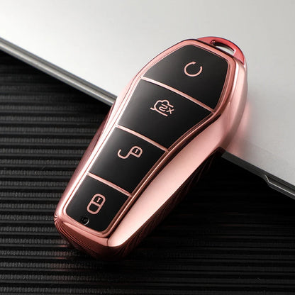 Premium TPU Key Case for BYD - Luxury Car Key Protector, Soft & Durable, 4-Button Cover