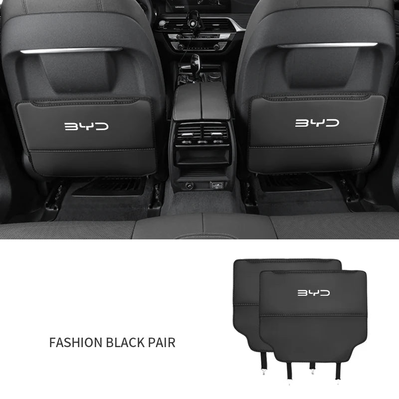 Anti-Kick Pad for BYD - PU Leather Seat Back Protector