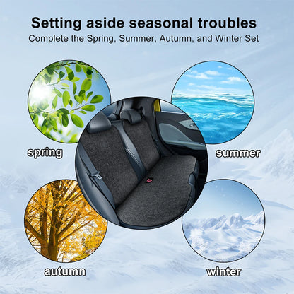 Breathable Linen Four Seasons Car Seat Cushion for BYD Dolphin - Protective Mat Seat Pad