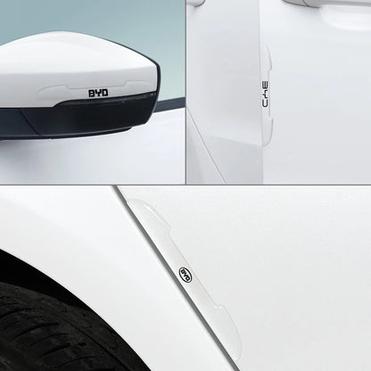 4-Pc Transparent Car Door Anti-Collision Strips for BYD - Durable Silica Gel Protection