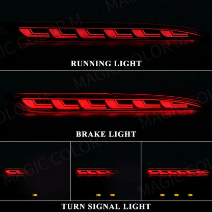 Tesla Model 3 (2018-2023) LED Rear Bumper Reflector - Brake, Light, & Dynamic Turn Signal