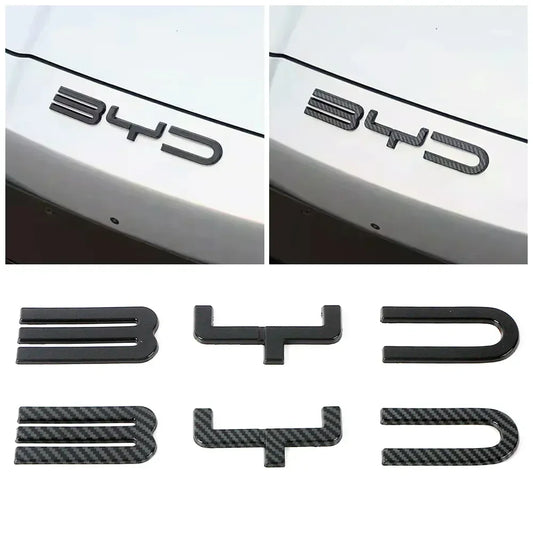 Carbon Emblem Badge Decals for BYD Seal – Gloss or Carbon Fibre Finish