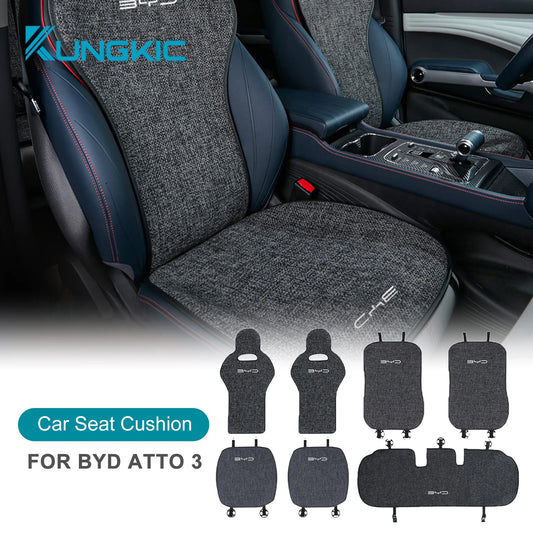 High-Quality Linen Car Seat Cover for BYD Atto 3 - Breathable and Comfortable Protection