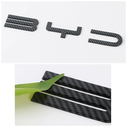Carbon Emblem Badge Decals for BYD Seal – Gloss Black or Carbon Fibre Finish