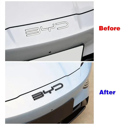 Carbon Emblem Badge Decals for BYD Seal – Gloss Black or Carbon Fibre Finish