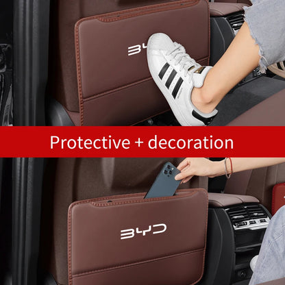 Anti-Kick Pad for BYD - PU Leather Seat Back Protector