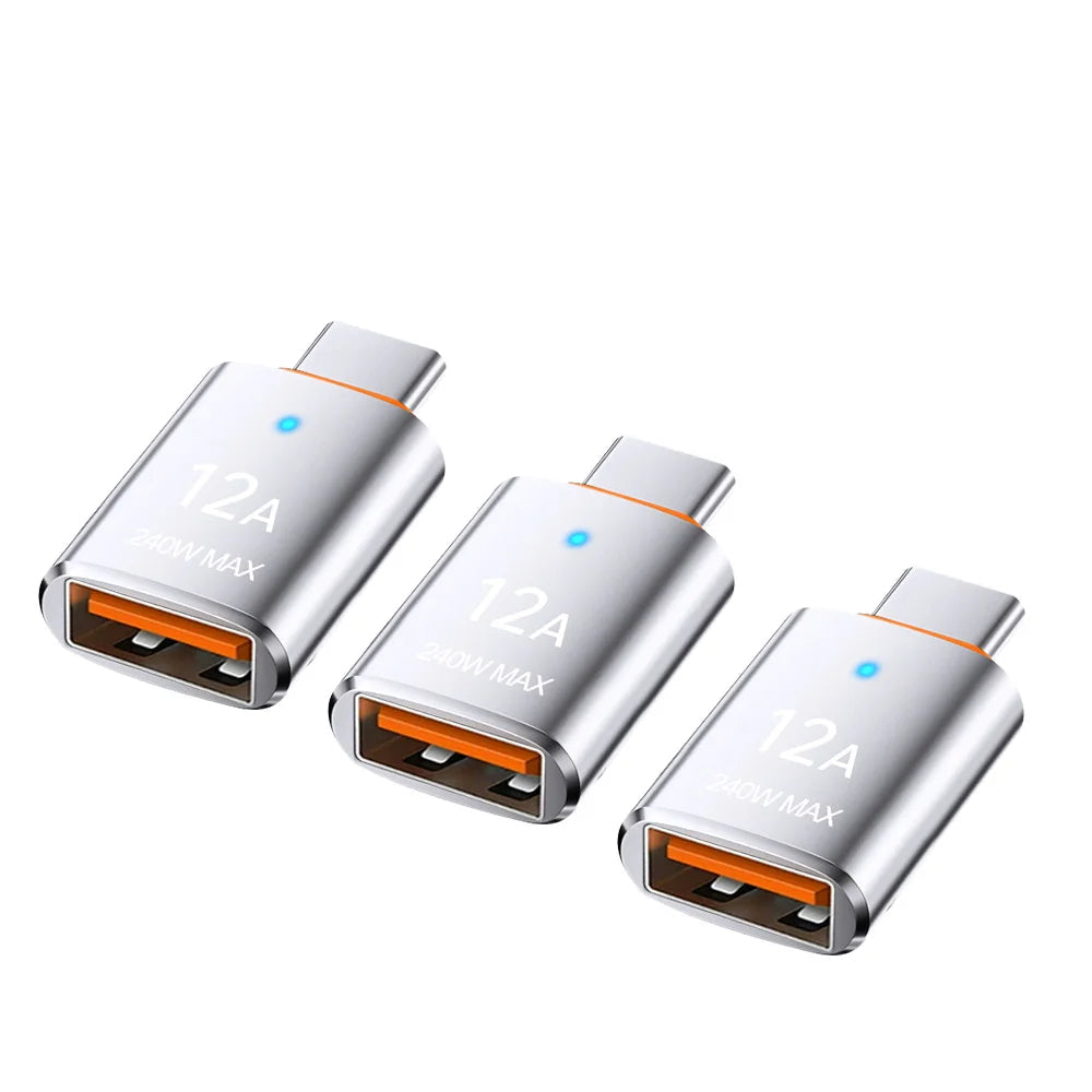LED USB 3.0 to Type C Adapter for BYD - Fast Charging & 5Gbps Data Transfer