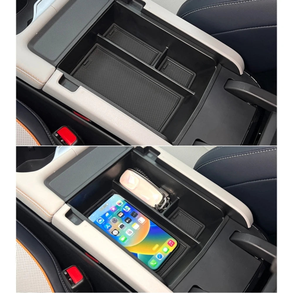 Interior Storage Box & Cup Holder for BYD Sealion 6 - Wireless Pad, Armrest Storage, Dashboard Storage & More