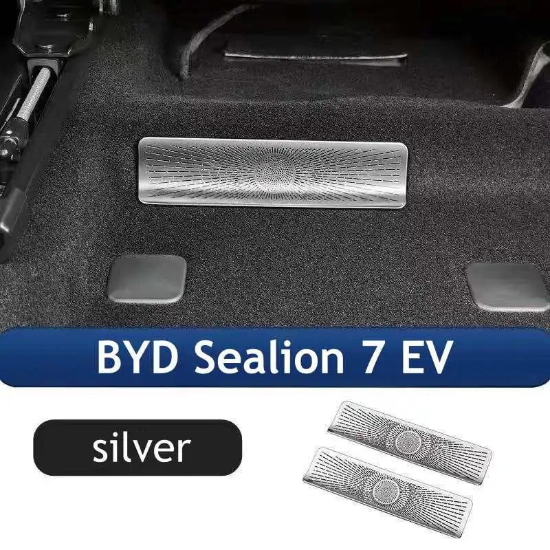 Stainless Steel Under-Seat Air Vent Cover for BYD Sealion 7 - Airflow Grille Protector