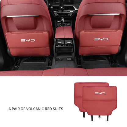 Anti-Kick Pad for BYD - PU Leather Seat Back Protector