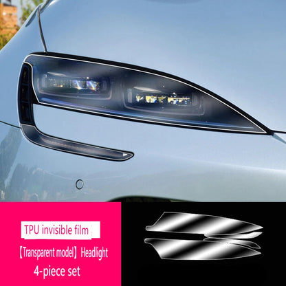 Smoked TPU Headlamp Film for BYD Seal – Front Headlight Protective Tint