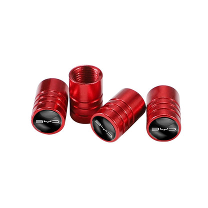 Metal Alloy Wheel Tire Valve Stem Caps (4PCS) for BYD - Aluminium Alloy, Dust proof