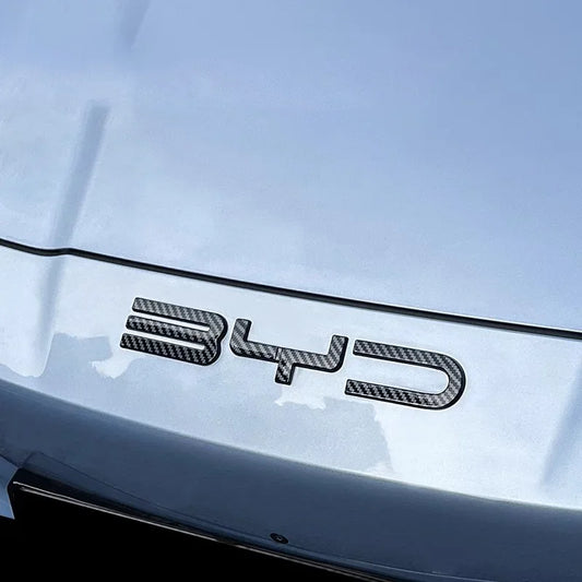 Carbon Emblem Badge Decal for BYD Seal – Black Decorative Sticker