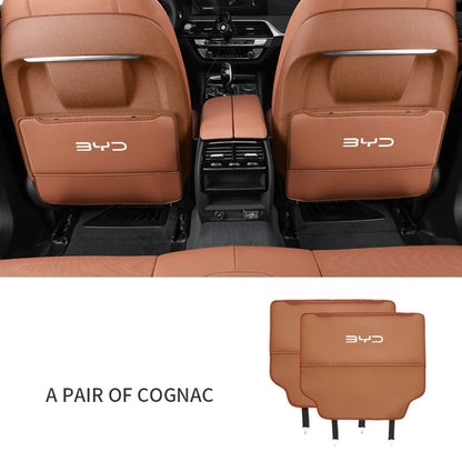 Anti-Kick Pad for BYD - PU Leather Seat Back Protector