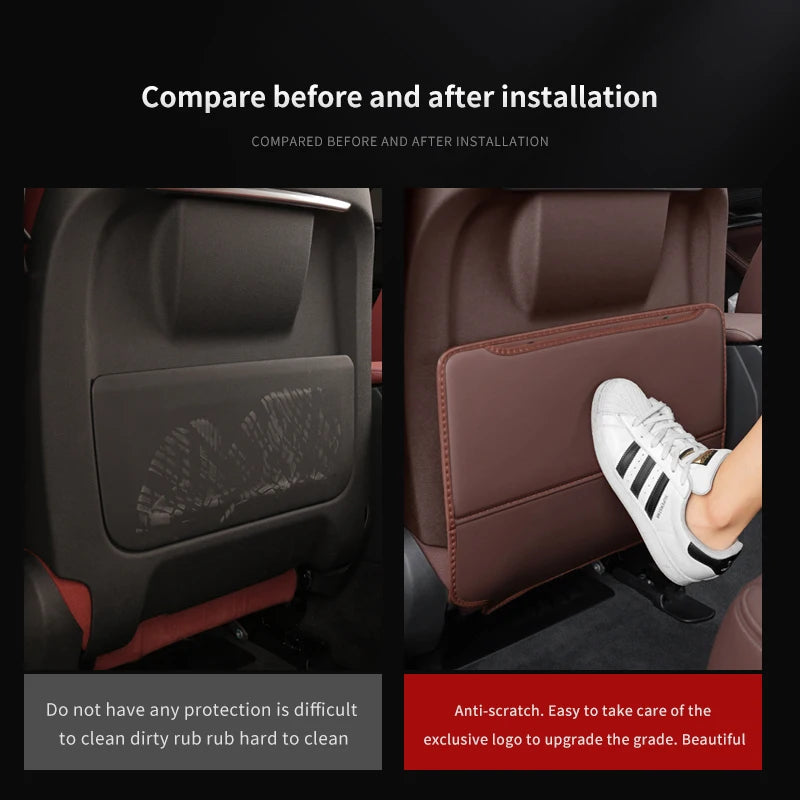 Anti-Kick Pad for BYD - PU Leather Seat Back Protector