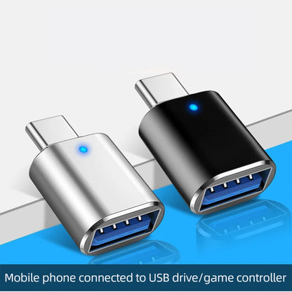 Universal LED USB 3.0 to Type C Adapter - Fast Charging & 5Gbps Data Transfer