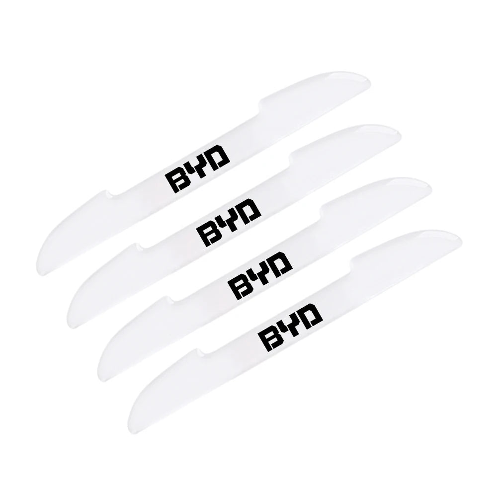 4-Pc Transparent Car Door Anti-Collision Strips for BYD - Durable Silica Gel Protection