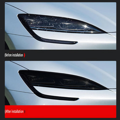 Smoked TPU Headlamp Film for BYD Seal – Front Headlight Protective Tint