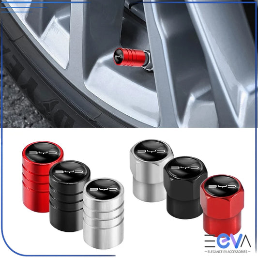 BYD Aluminium Valve Stem Caps from EEVA Store Australia.