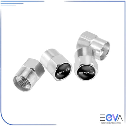 BYD aluminium valve stem caps hex silver from EEVA Store Australia