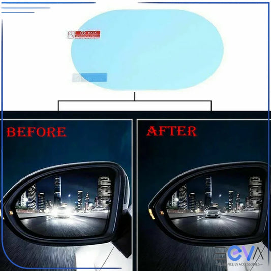 BYD anti-fog side mirror film before and after comparison from EEVA Store Australia