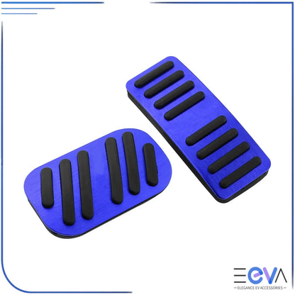 BYD Atto 2 and Atto 3 aluminium pedal covers in blue from EEVA Store Australia