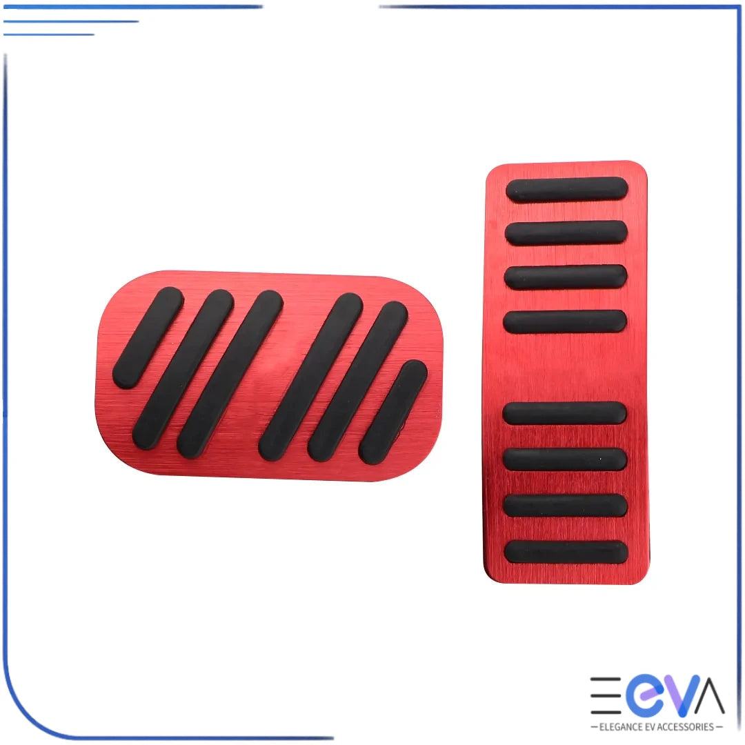 BYD Atto 2 and Atto 3 aluminium pedal covers in red from EEVA Store Australia