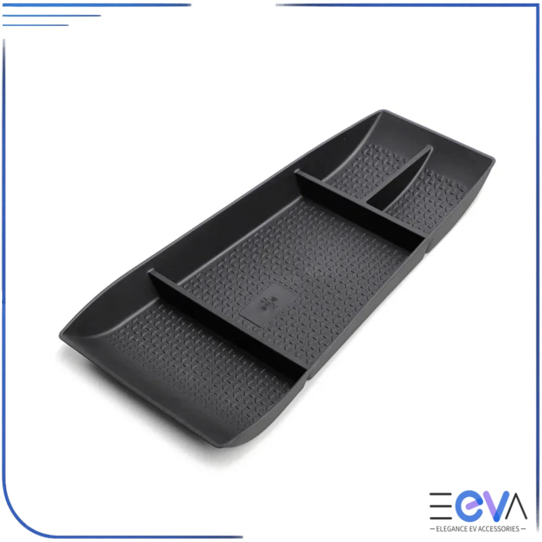 BYD Atto 2 lower console insert in a clean angled view showing deep compartments and anti-slip pattern from EEVA Store Australia.