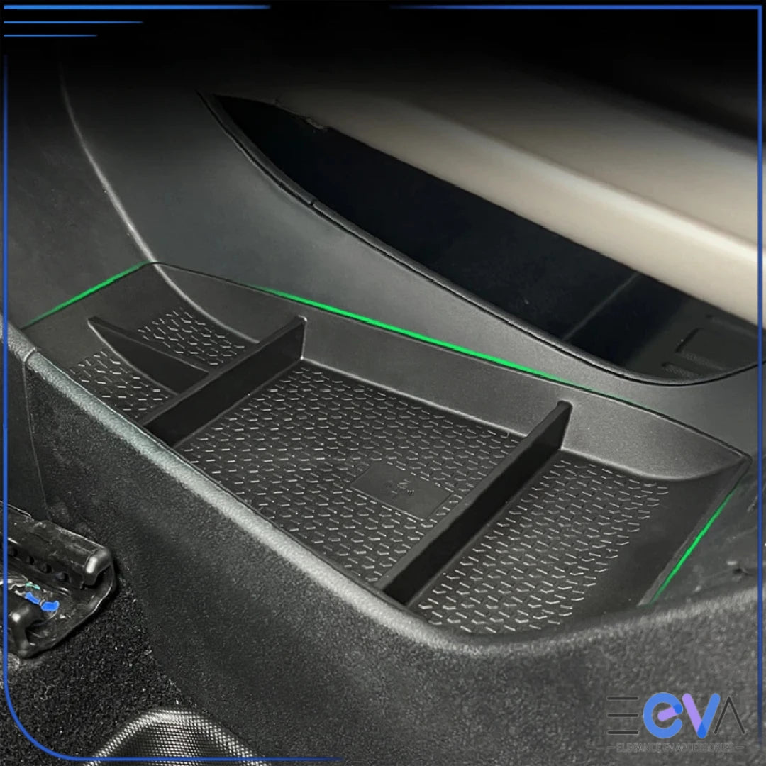 BYD Atto 2 lower centre console tray with textured anti-slip surface and divider sections for daily items from EEVA Store Australia.