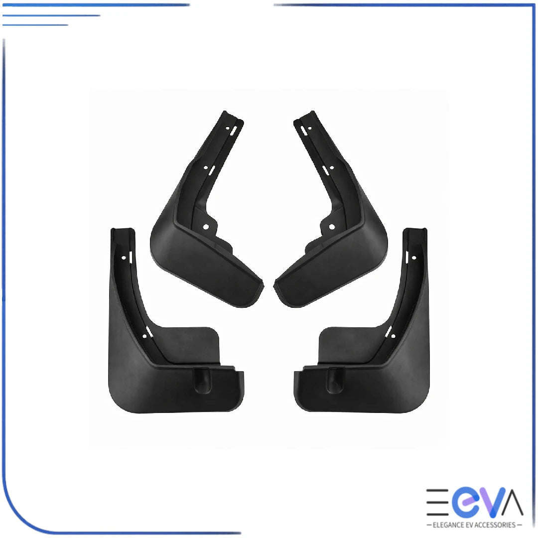 BYD Atto 2 complete mudflaps set showing all four pieces designed for full front and rear protection from EEVA Store Australia.