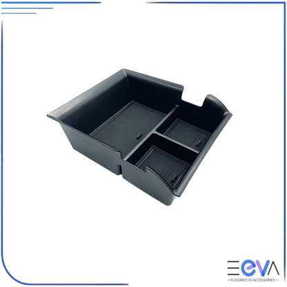 BYD Atto 3 armrest storage box top view with compartments from EEVA Store Australia