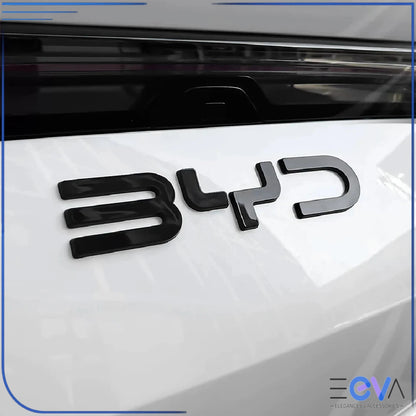 BYD Atto 3 BYD badge decal installed on tailgate from EEVA Store Australia