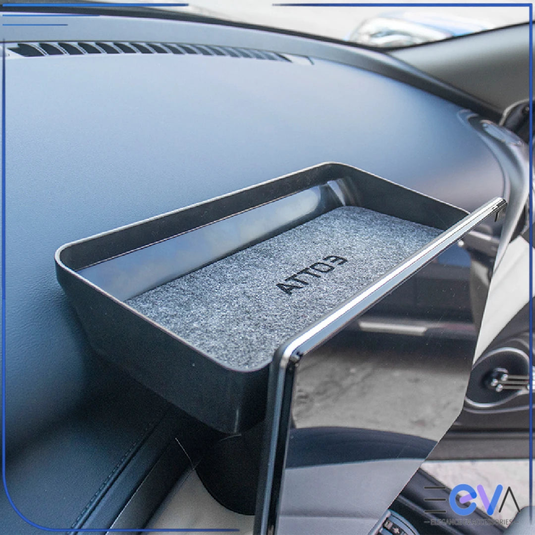 BYD Atto 3 centre screen storage tray installed behind the centre display from EEVA Store Australia