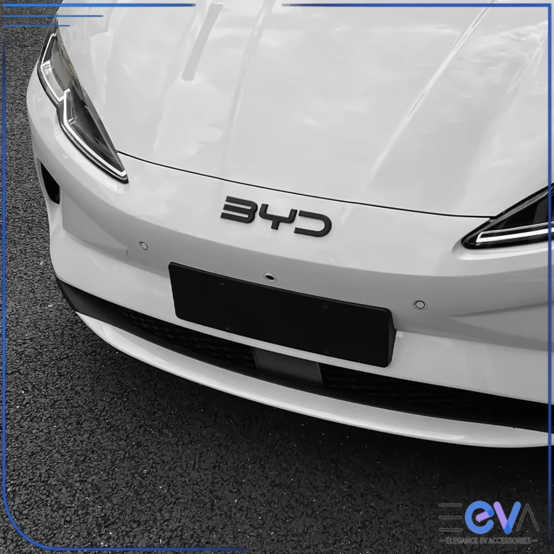 BYD Atto 3 front BYD badge decal installed from EEVA Store Australia