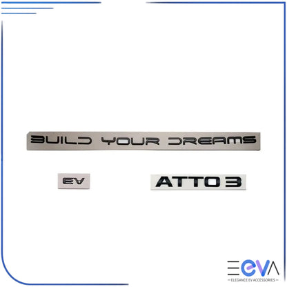 BYD Atto 3 tailgate badge decal set from EEVA Store Australia