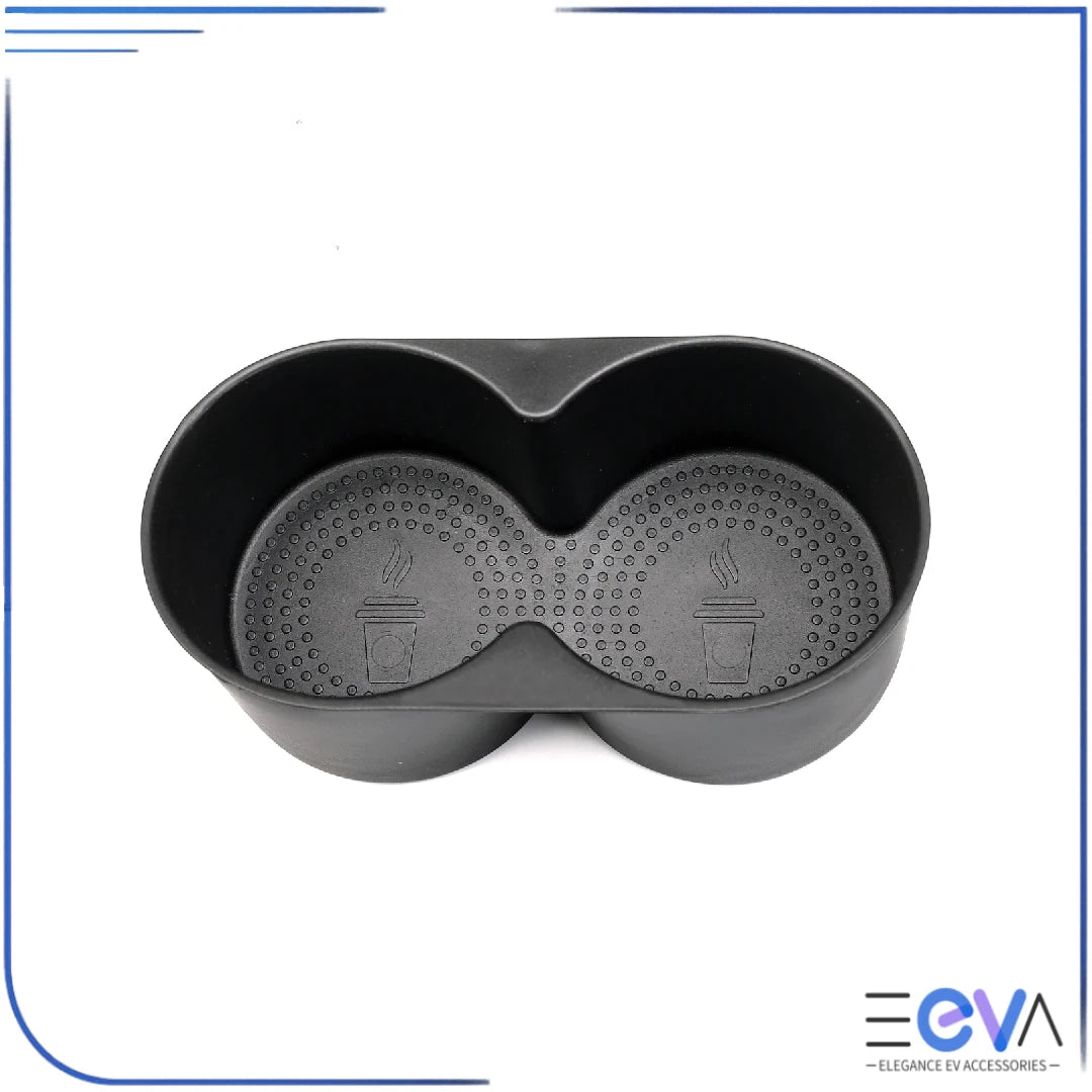 BYD Dolphin central armrest cup holder insert top view highlighting dual cup design for neat and organised interior storage from EEVA Store Australia.