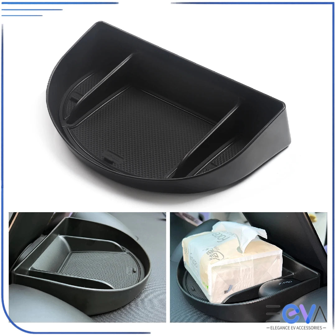 BYD Dolphin centre screen storage tray installed behind the dashboard display from EEVA Store Australia.