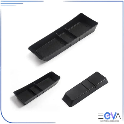 BYD Dolphin lower console storage tray product showing from different angles from EEVA Store Australia.