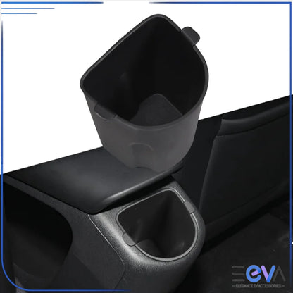 BYD Dolphin rear armrest cup holder cover shown above the console opening, highlighting precise fit and stable design from EEVA Store Australia.
