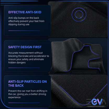 BYD Dolphin XPE floor mats with anti-skid backing and safety-shaped design from EEVA Store Australia