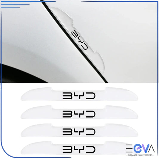 BYD car door anti-collision strip installed on door edge, providing discreet protection against dings and scratches from EEVA Store Australia.