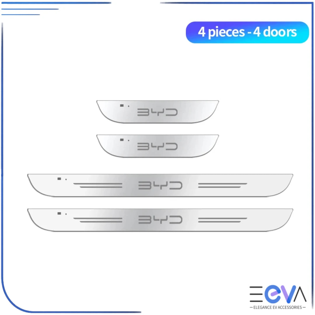 BYD Illuminated Door Sill Scuff Plates 4-piece set for 4 doors from EEVA Store Australia